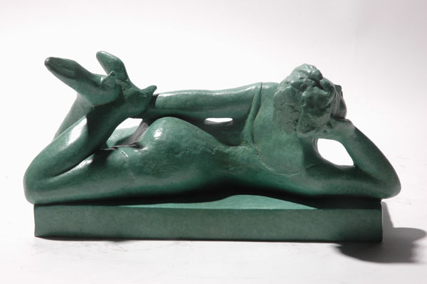 Rear view of this sensual sculpture by Chinese sculptor Zhang Yaxi