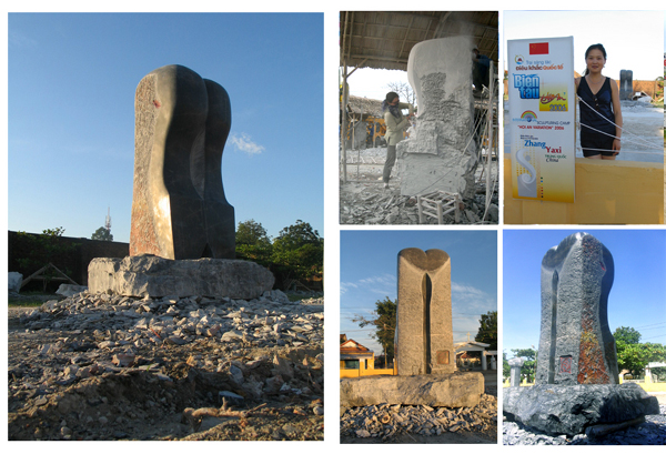 Click here for further views of Contact - a monumental sculpture in Vietnam