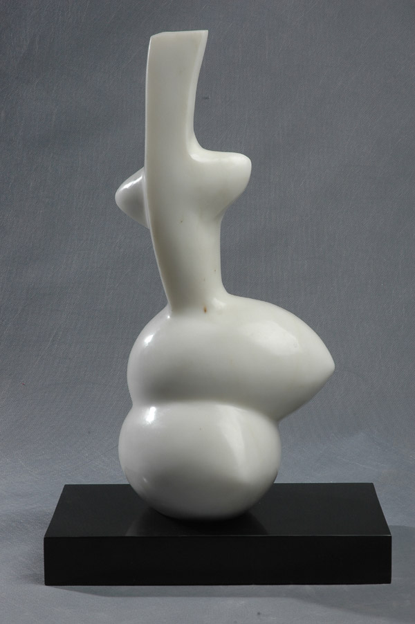 Another view of the same abstract sculpture