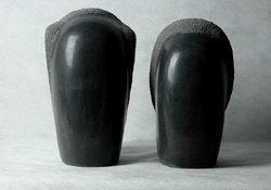 Click here for a larger view and details of "Minimalist Couple" a black marble sculpture by contemporary Chinese sculptor Zhang Yaxi