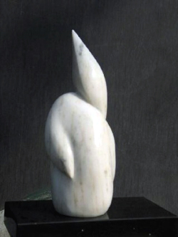 Click here for a larger view and details of "Abstract Marble I" a white marble sculpture by contemporary Chinese sculptor Zhang Yaxi